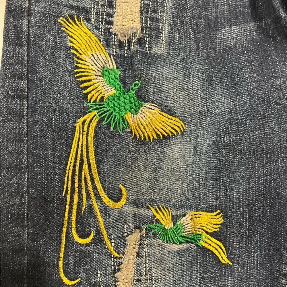 DISIHAO Fashion Men Jeans Pants Slim  Embroidery Denim jeans pant SZ/32